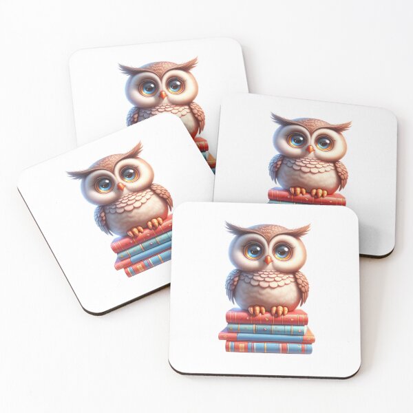 Item preview, Owl Perched on Books  designed and sold by CharmStudio.