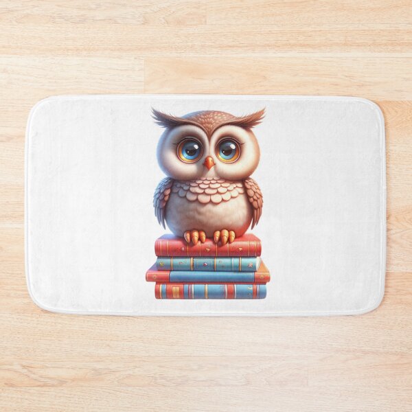 Item preview, Owl Perched on Books  designed and sold by CharmStudio.