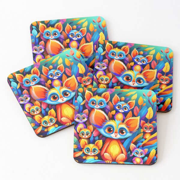 Item preview, Abstract style picture of a Congress of Bush Babies designed and sold by Petalandfur.