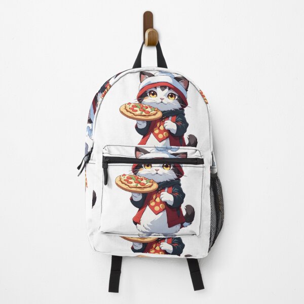Item preview, Kawaii Cute Cat In A Hat With Pizza, For Cat Lovers, and Pizza Lovers designed and sold by ColorFlick.