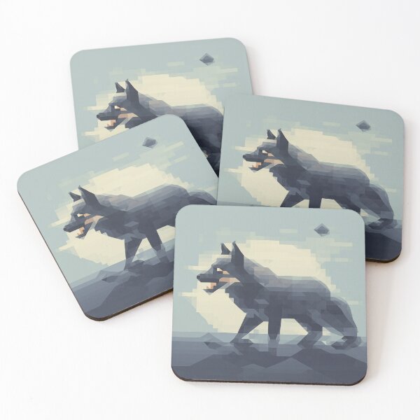 Artikelvorschau, Pixelated Wolf entworfen und verkauft von Midnight Garden.