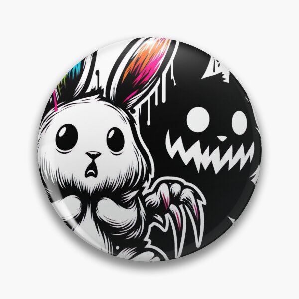 Item preview, "Dynamic Black and White Terror Rabbit: Cute Graffiti Illustration" designed and sold by Huycao211.