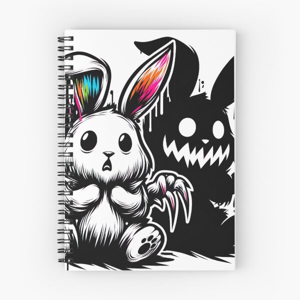 Item preview, "Dynamic Black and White Terror Rabbit: Cute Graffiti Illustration" designed and sold by Huycao211.