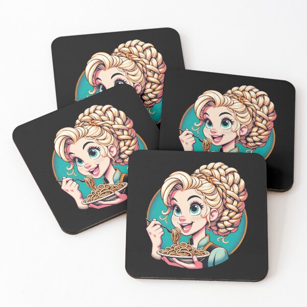 Item preview, Girl Eating Spaghetti designed and sold by WorldByFlowers.