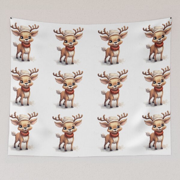Item preview, Happy smiling christmas reindeer designed and sold by GoodThings66.