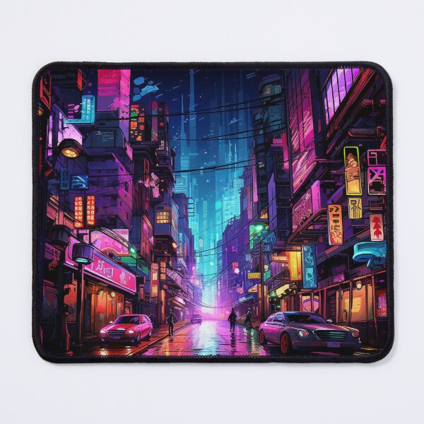 Item preview, Neon Cyberpunk Tokyo Street Unleashed at Night designed and sold by zand-n-zive.