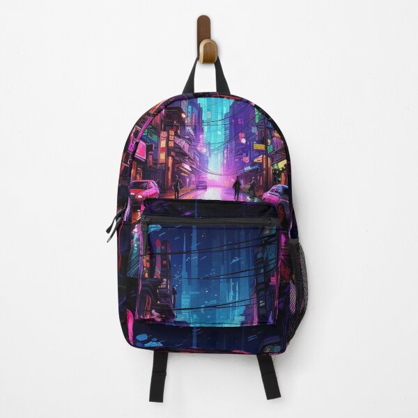 Item preview, Neon Cyberpunk Tokyo Street Unleashed at Night designed and sold by zand-n-zive.