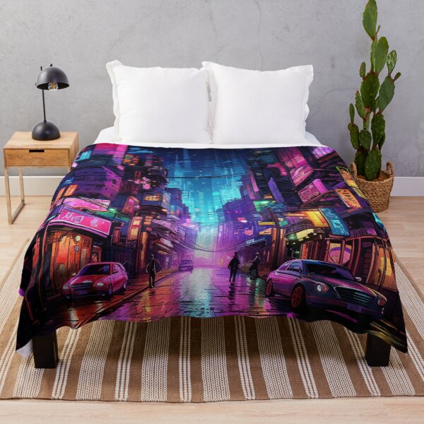 Item preview, Neon Cyberpunk Tokyo Street Unleashed at Night designed and sold by zand-n-zive.