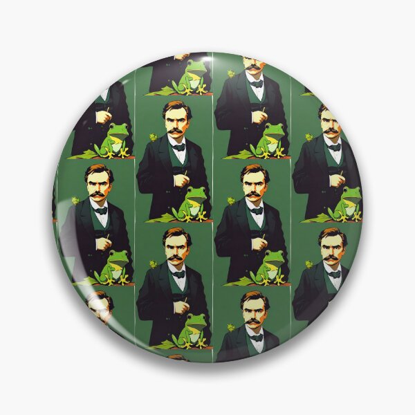 Item preview, Friedrich Nietzsche holding a frog designed and sold by shufflik.