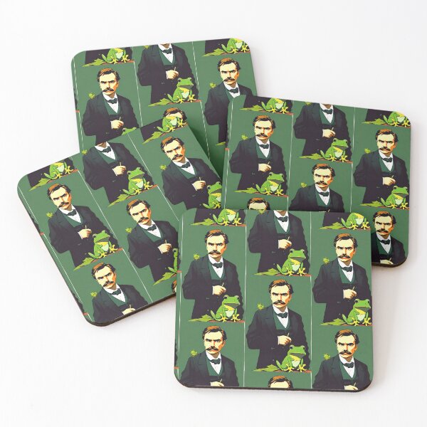 Item preview, Friedrich Nietzsche holding a frog designed and sold by shufflik.
