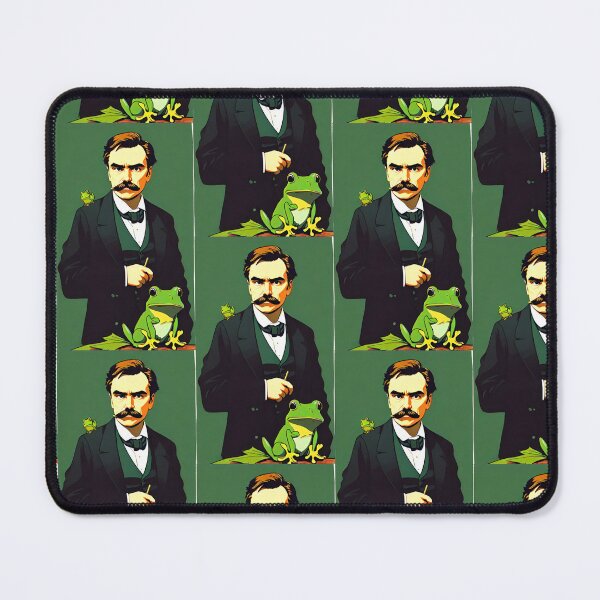 Item preview, Friedrich Nietzsche holding a frog designed and sold by shufflik.