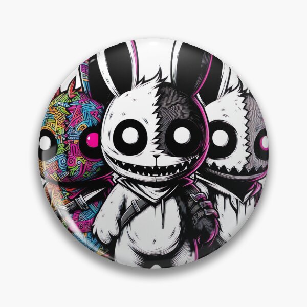 Item preview, "Dynamic Black and White Terror Rabbit: Cute Graffiti Illustration" designed and sold by Huycao211.