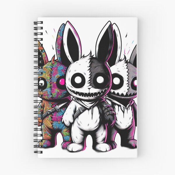 Item preview, "Dynamic Black and White Terror Rabbit: Cute Graffiti Illustration" designed and sold by Huycao211.