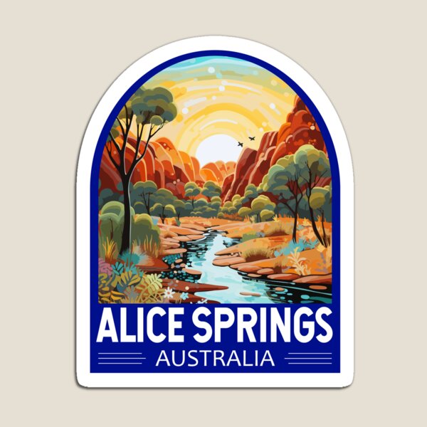 Alice Springs Australia Travel Art Vintage