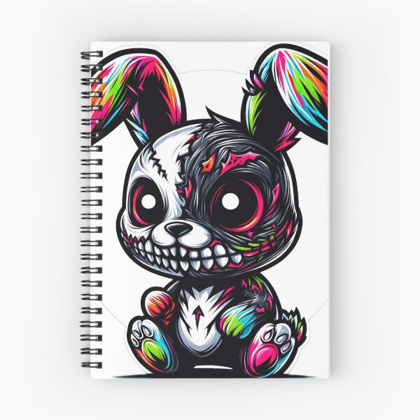 Item preview, "Dynamic Black and White Terror Rabbit: Cute Graffiti Illustration" designed and sold by Huycao211.