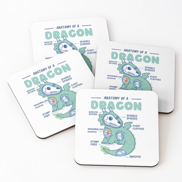 Item preview, Anatomy of a Dragon Kawaii designed and sold by sunburstrpg.