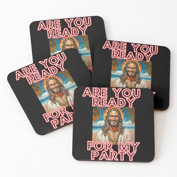 Item preview, Are you ready for my party ask Jesus on the beach Xmas christian funny gifts designed and sold by thankful-loco.