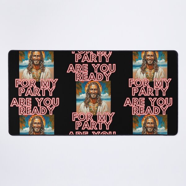 Item preview, Are you ready for my party ask Jesus on the beach Xmas christian funny gifts designed and sold by thankful-loco.