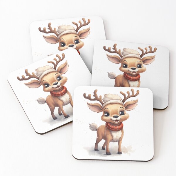 Item preview, Happy smiling christmas reindeer designed and sold by GoodThings66.