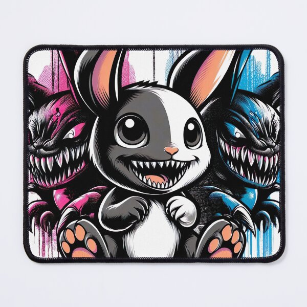 Item preview, "Dynamic Black and White Terror Rabbit: Cute Graffiti Illustration" designed and sold by Huycao211.