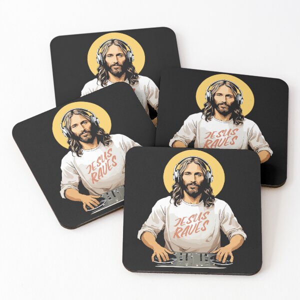 Item preview, Jesus Raves Funny Electronic Music EDM Festival DJ Gift  designed and sold by DrawHandArt.