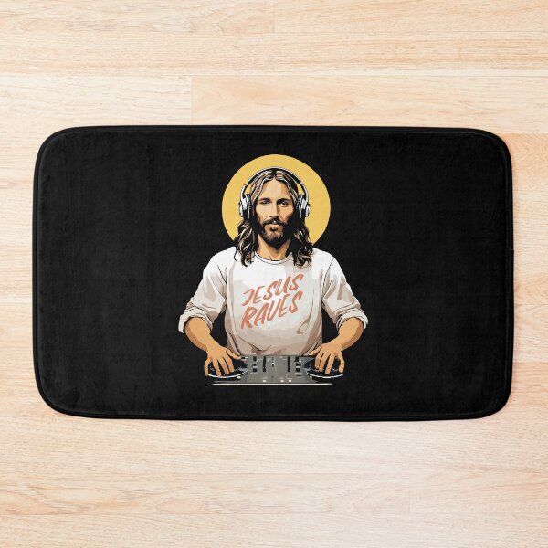 Item preview, Jesus Raves Funny Electronic Music EDM Festival DJ Gift  designed and sold by DrawHandArt.