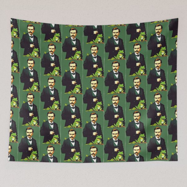 Item preview, Friedrich Nietzsche holding a frog designed and sold by shufflik.