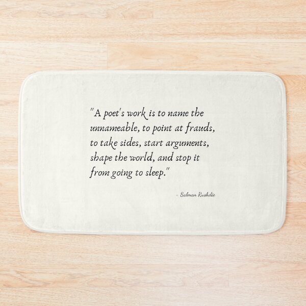 Item preview, A Quote about Poetry by Salman Rushdie designed and sold by Poemit.