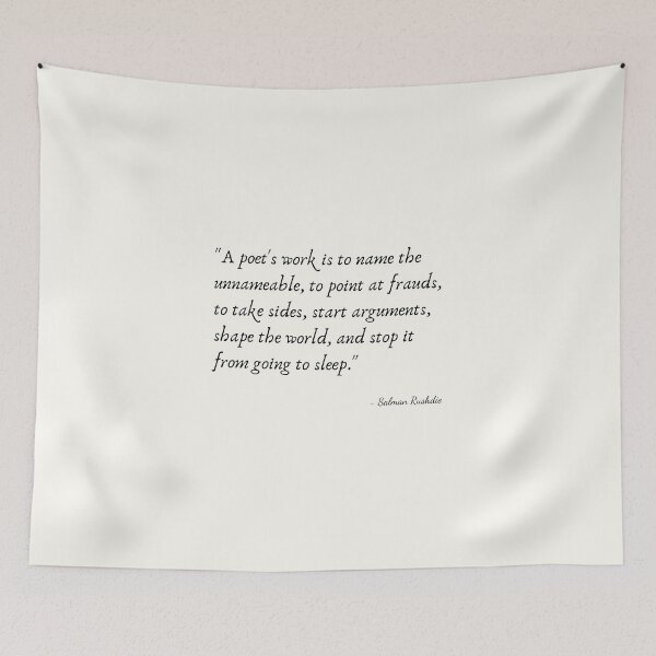 Item preview, A Quote about Poetry by Salman Rushdie designed and sold by Poemit.