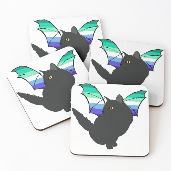 Item preview, Gay/MLM Pride Bat Cat designed and sold by ashstash.