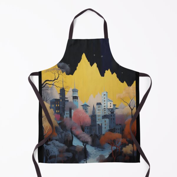 Item preview, Negative Effect Collage Style Landscape of Nature with Mountains at Night and Buildings of City designed and sold by Je-we.