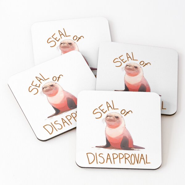 Item preview, Seal of Disapproval Menacing Seal Shirt and Sticker by Zeesdesign on Redbubble designed and sold by ZEESDESIGN.