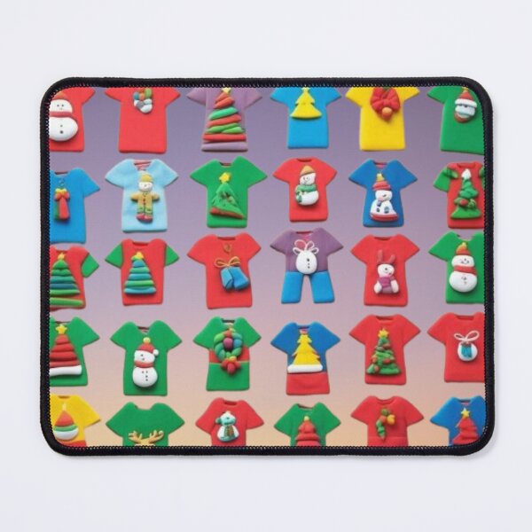 Item preview, Advent Christmas graphics board with Christmas ornaments made of plasticine on t-shirts  designed and sold by JaroDesign2023.
