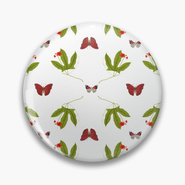 Item preview, Leaves and red butterflies designed and sold by Coastal Garden Design Studio.
