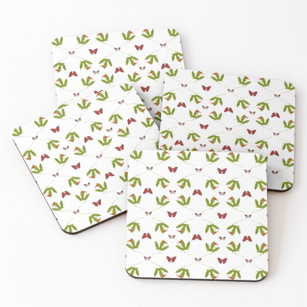 Item preview, Leaves and red butterflies designed and sold by Coastal Garden Design Studio.