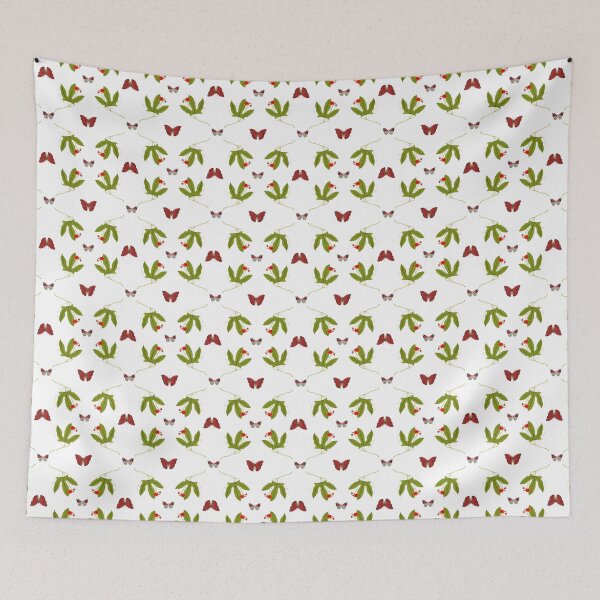 Item preview, Leaves and red butterflies designed and sold by Coastal Garden Design Studio.