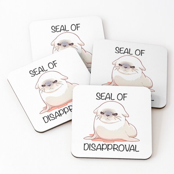 Item preview, Seal of Disapproval Black Text Shirt and Sticker Design by Zeesdesign designed and sold by ZEESDESIGN.