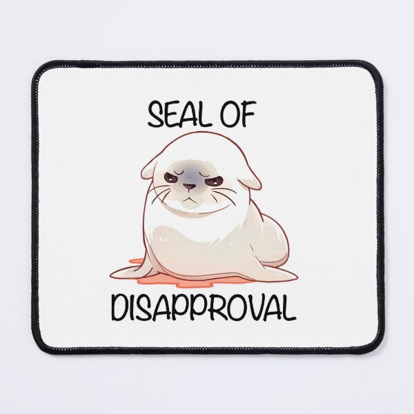 Item preview, Seal of Disapproval Black Text Shirt and Sticker Design by Zeesdesign designed and sold by ZEESDESIGN.