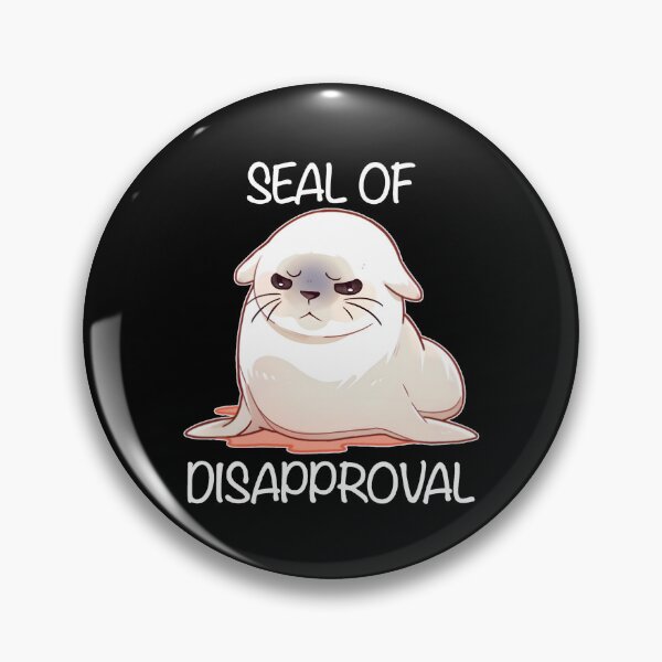 Item preview, Seal of Disapproval White Text Shirt and Sticker by Zeesdesign on Redbubble designed and sold by ZEESDESIGN.