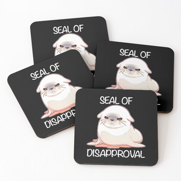 Item preview, Seal of Disapproval White Text Shirt and Sticker by Zeesdesign on Redbubble designed and sold by ZEESDESIGN.