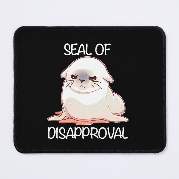 Item preview, Seal of Disapproval White Text Shirt and Sticker by Zeesdesign on Redbubble designed and sold by ZEESDESIGN.