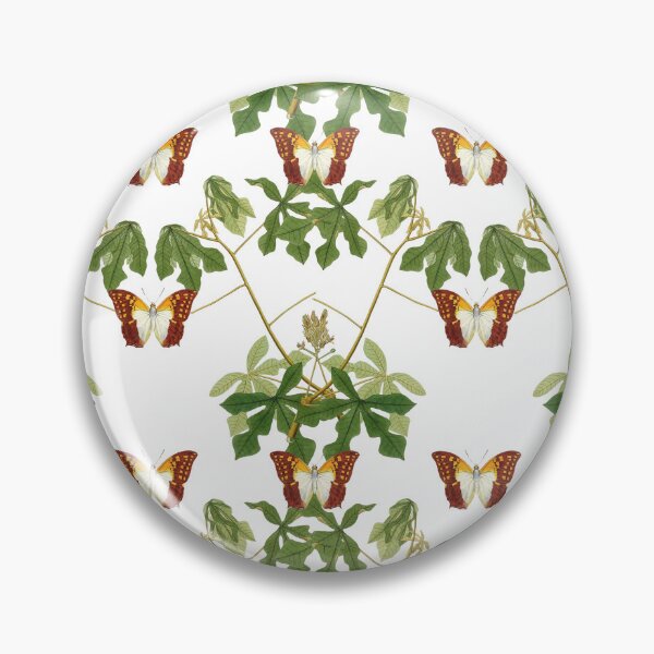 Item preview, Fig leaves and orange butterflies designed and sold by Coastal Garden Design Studio.
