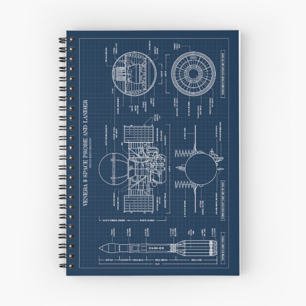 Item preview, Venus Exploration: Venera Spacecraft and Lander (Navy Blueprint) designed and sold by BGALAXY.