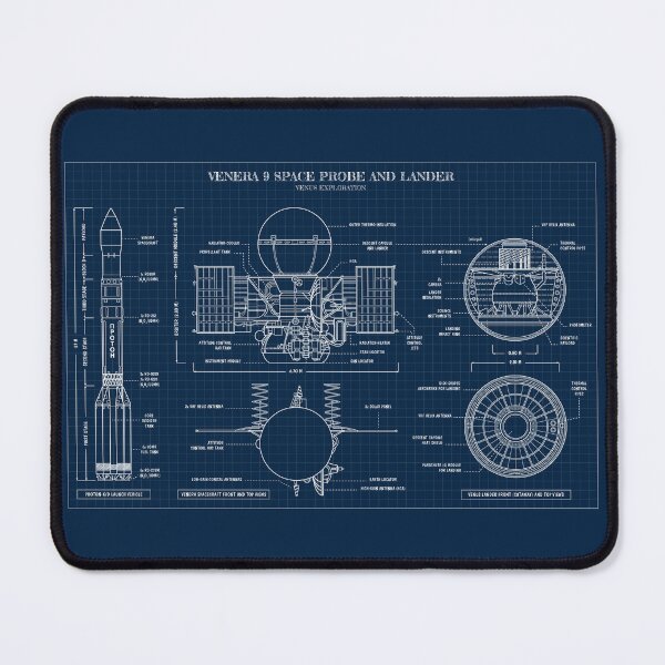 Item preview, Venus Exploration: Venera Spacecraft and Lander (Navy Blueprint) designed and sold by BGALAXY.