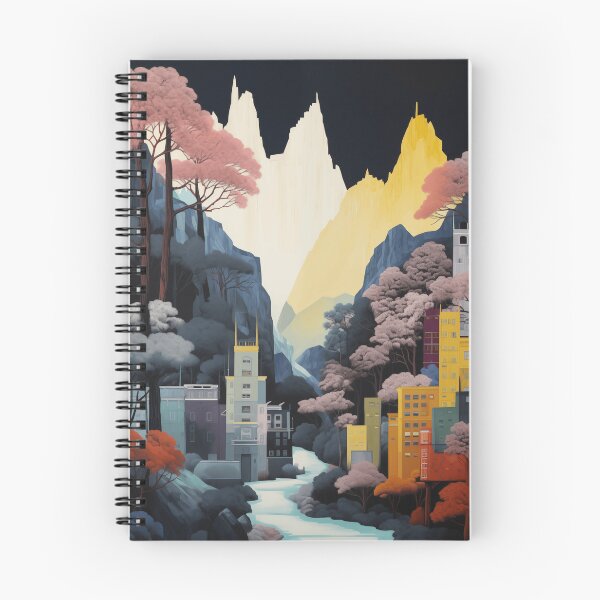 Item preview, Negative Effect Collage Style Landscape of Nature with Mountains at Night and Buildings of City designed and sold by Je-we.