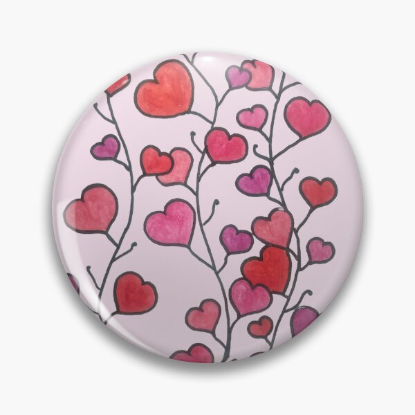 Item preview, Trailing hearts, pink designed and sold by Marianne Roessner.