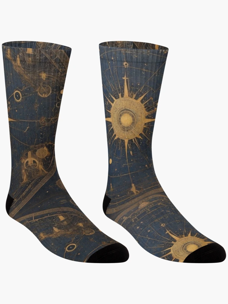 Thumbnail 3 of 5, Socks, Star map designed and sold by Rislam.