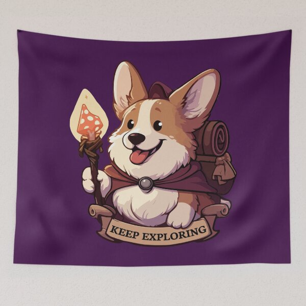 Item preview, The Questing Corgi designed and sold by BarkandStick.