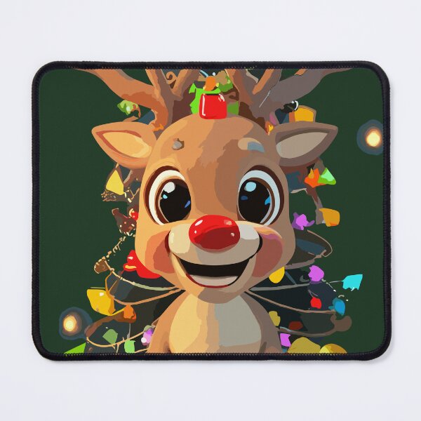 Item preview, Smiling reindeer around the Christmas tree Merry Christmas designed and sold by IwonaShop.