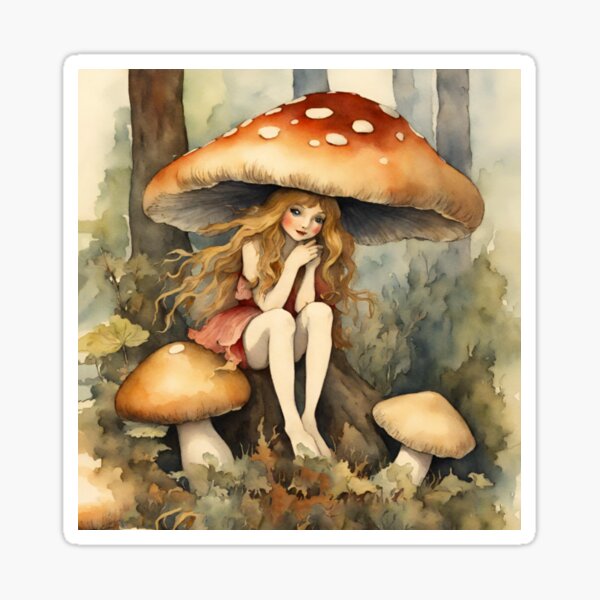 Mushroom Fairy Sticker